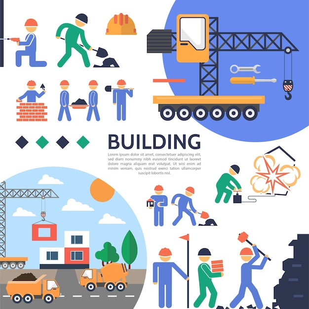 Flat building industry template 