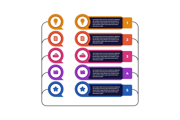 Flat Business Infographic Element Icon