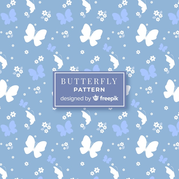 Flat butterfly pattern