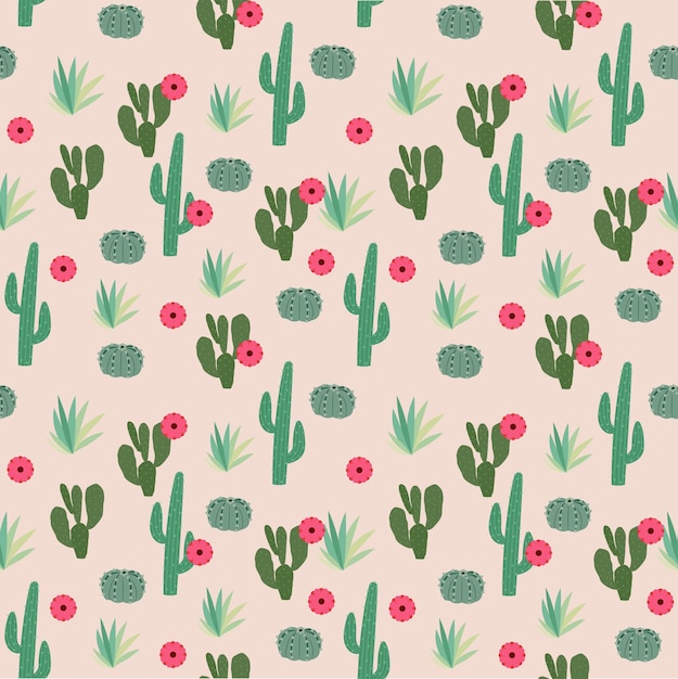 Flat Cactus Pattern