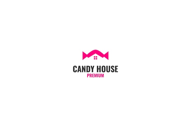 Flat candy house logo design vector illustration idea