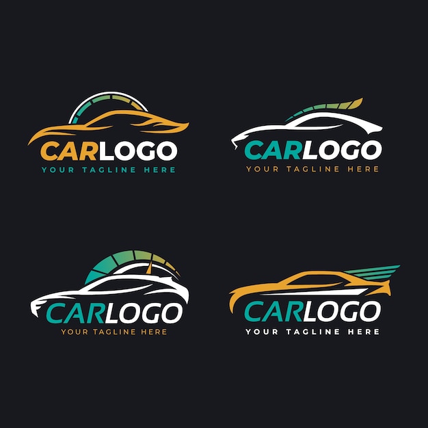 Flat car logo collection