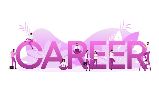 Vector flat career people for concept design team work concept