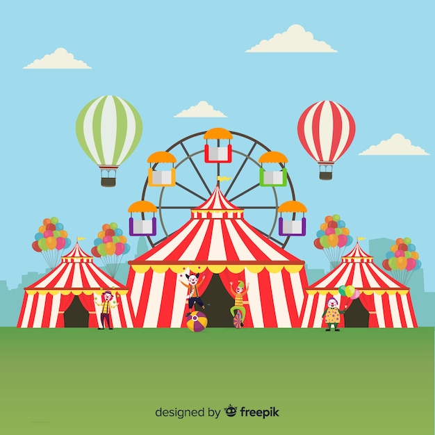 Flat carnival background