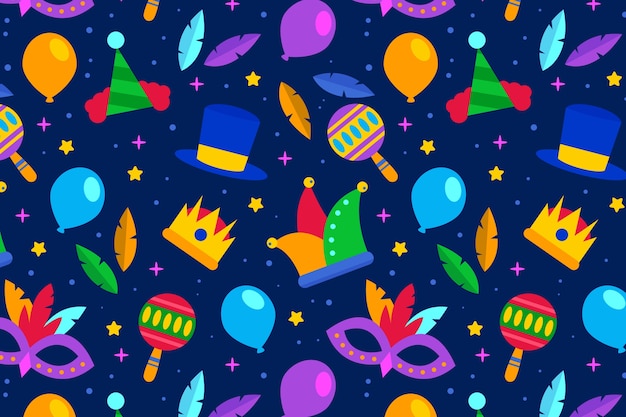 Flat carnival pattern design