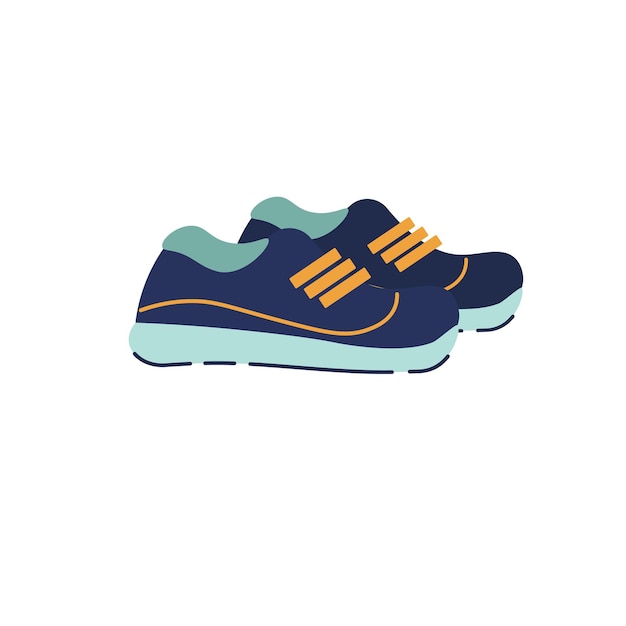 Flat cartoon fashionable sneakers,fashion shopping vector illustration concept