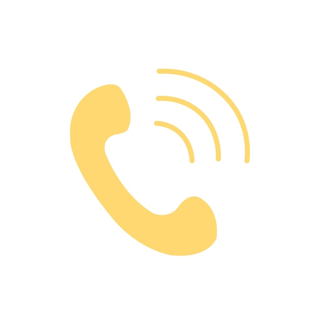 Flat cellphone call icon illustration for web design or graphic