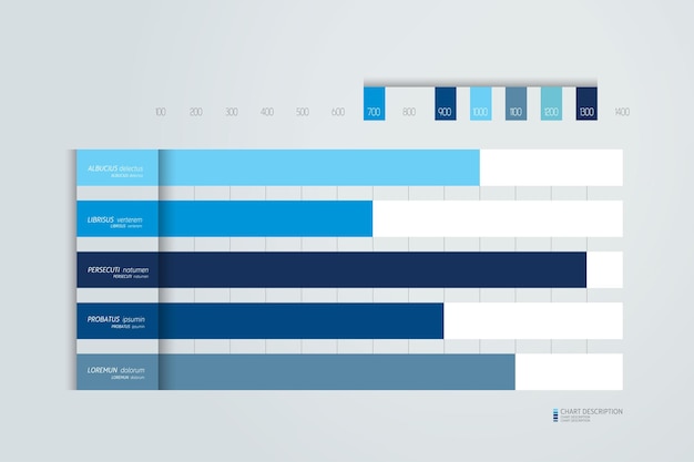 Flat chart graph scheme Simply color editable Infographics element Vector