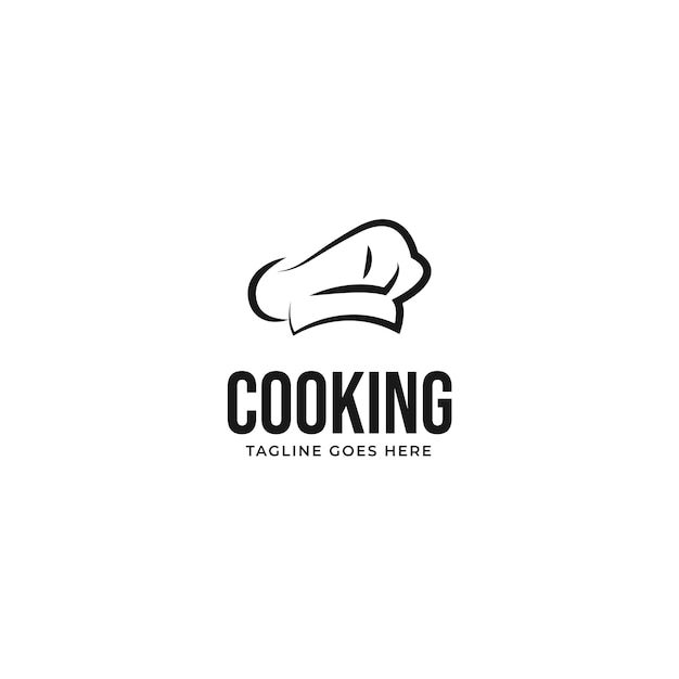 Flat chef hat cooking logo design vector concept illustration idea