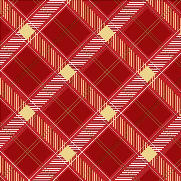 Flat christmas plaid pattern design