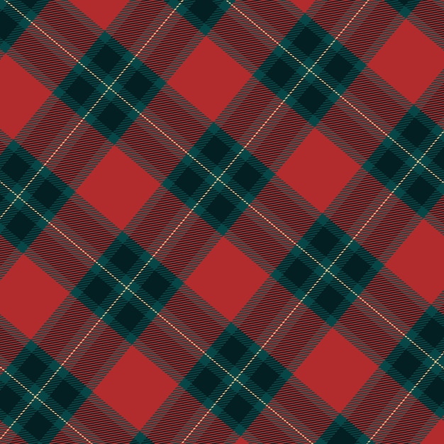 Flat christmas plaid pattern design