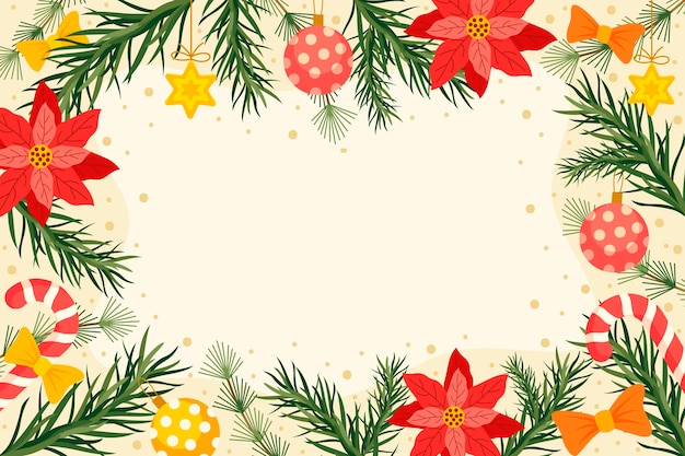 Flat christmas season celebration background