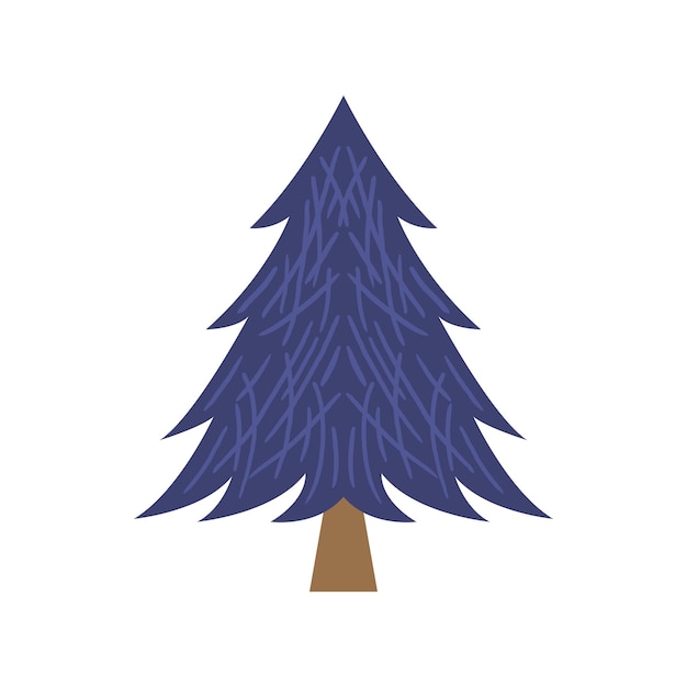 flat christmas tree vector collection