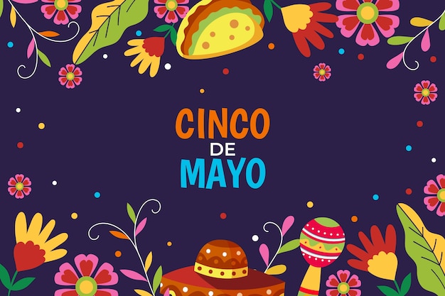 Flat cinco de mayo background