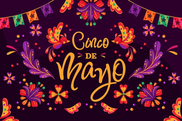 Flat cinco de mayo background