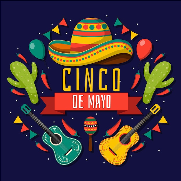 Vector flat cinco de mayo illustration