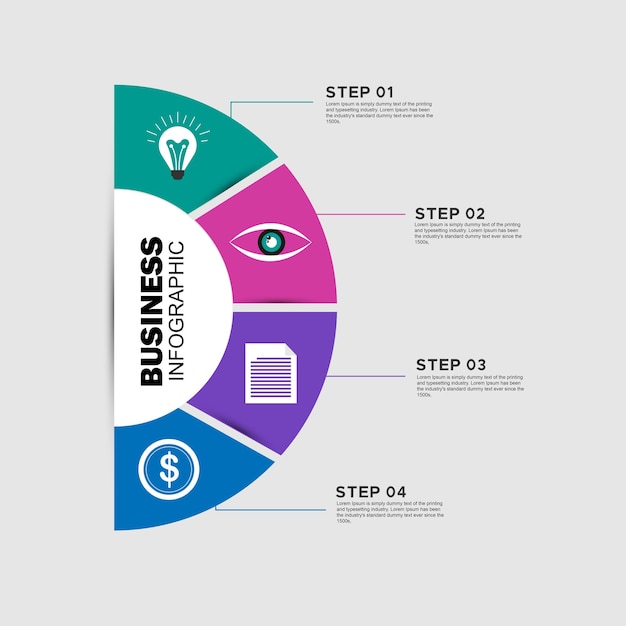 Flat circular diagram infographic