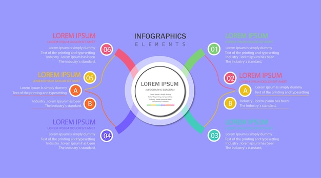 Flat circular diagram infographic