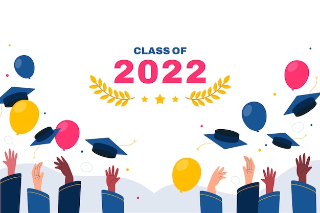 Flat class of 2022 background