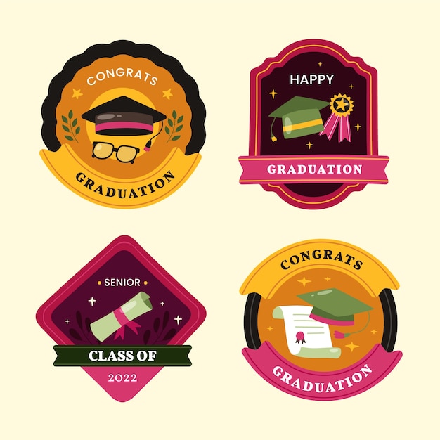 Flat class of 2022 badges collection