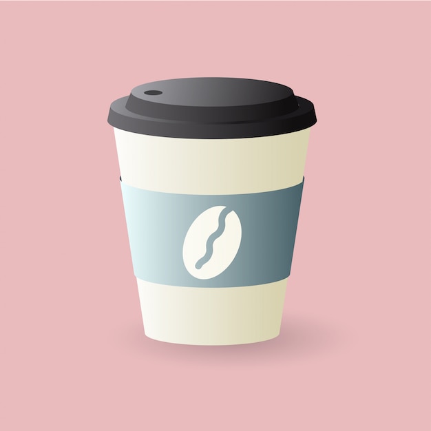 Flat coffee cup illustration