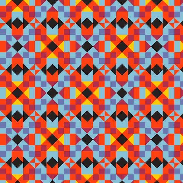 Flat colorful geometric pattern design