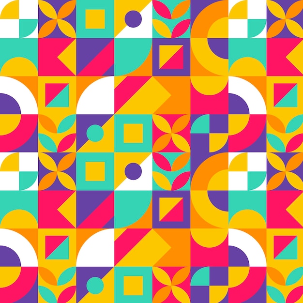 Flat colorful mosaic pattern