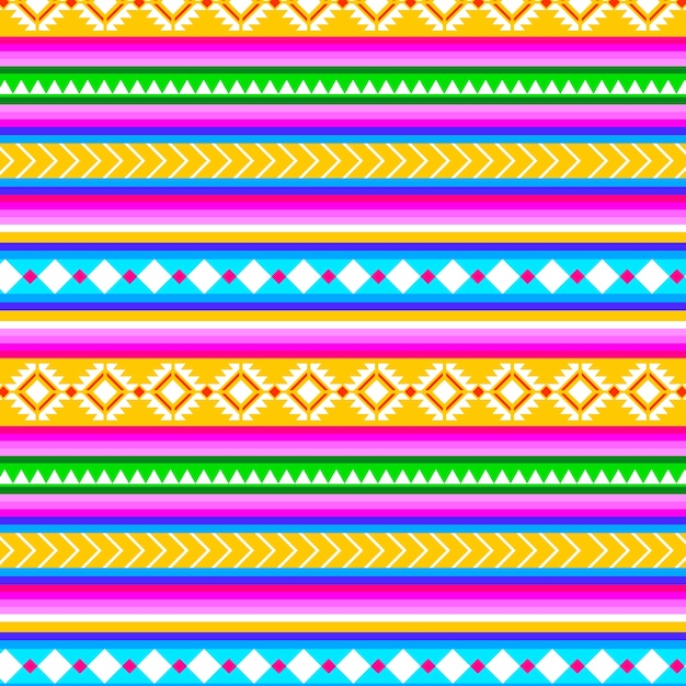 Flat colorful peruvian pattern