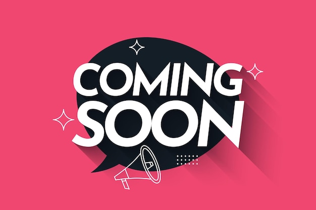 Flat coming soon background illustartion template design