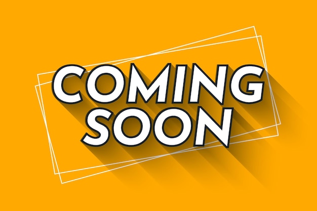 Flat coming soon background illustartion template design