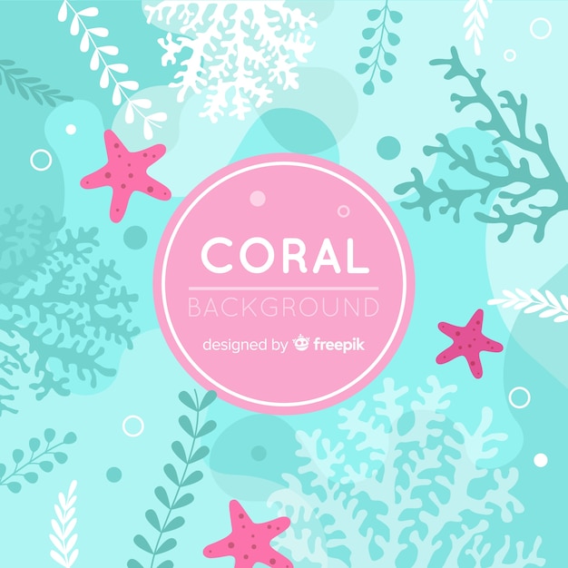 Flat coral background