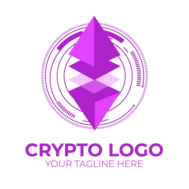 Flat crypto logo template