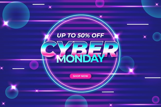 Flat cyber monday background