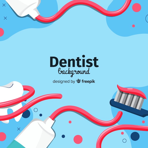 Flat dentist background