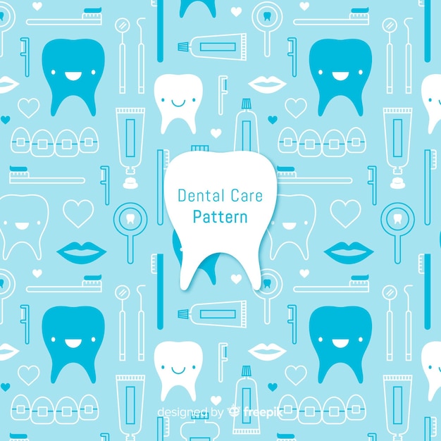 Vector flat dentist pattern