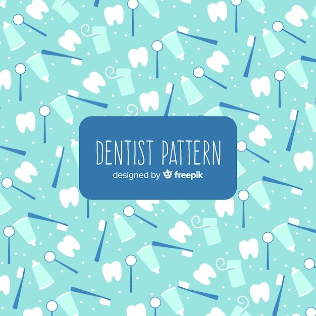 Vector flat dentist pattern