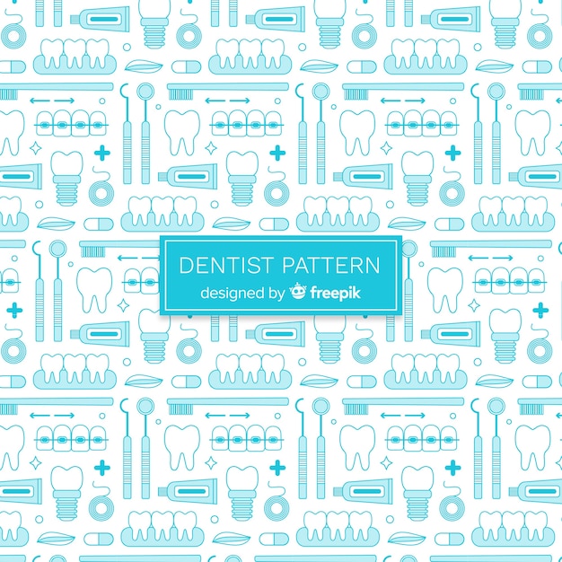 Vector flat dentist pattern