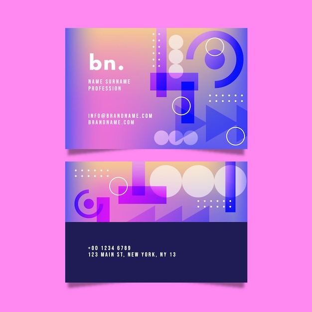 Vector flat design of abstract business card