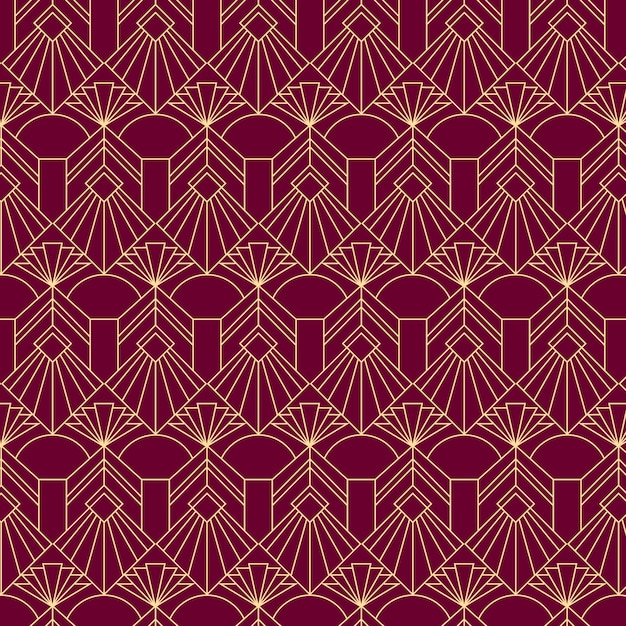 Flat design art deco pattern