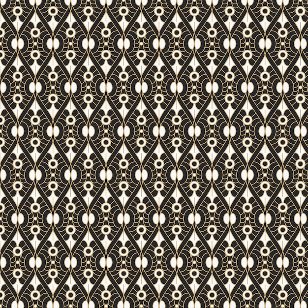 Flat design art deco seamless pattern