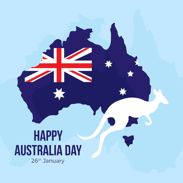 Flat design australia day concept