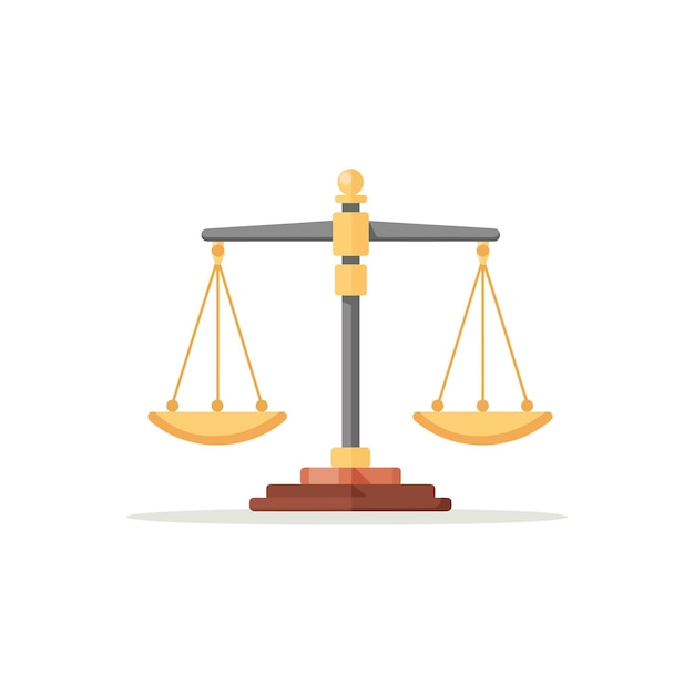 Vector flat design balance scale vector illustration design