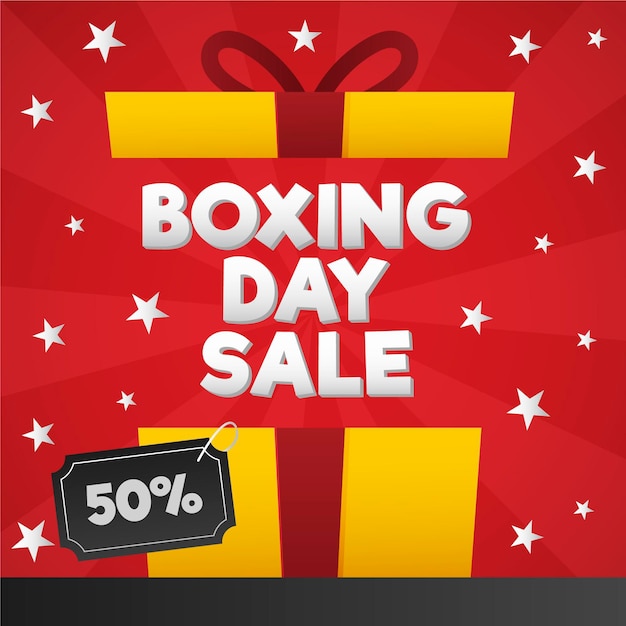 Flat design boxing day sale