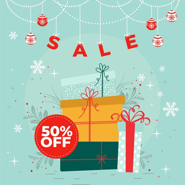 Vector flat design christmas sale