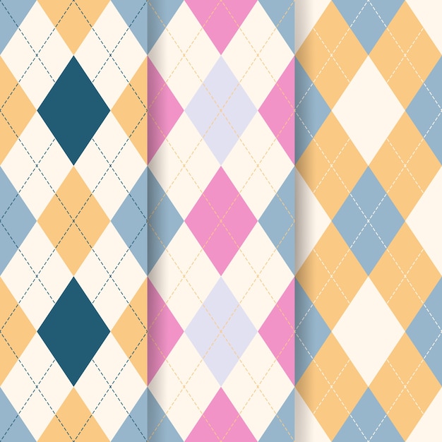 Flat design classic argyle pattern