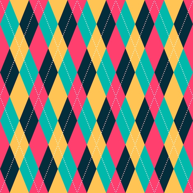 Flat design classic argyle pattern