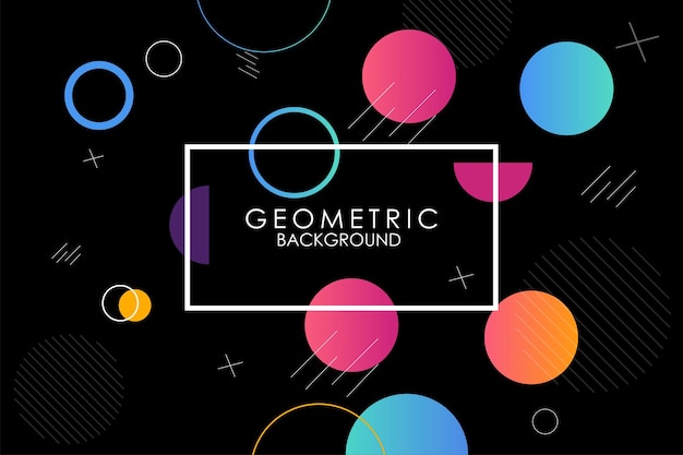 Flat design colorful geometric abstract background