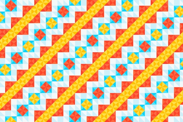 Flat design colorful geometric pattern