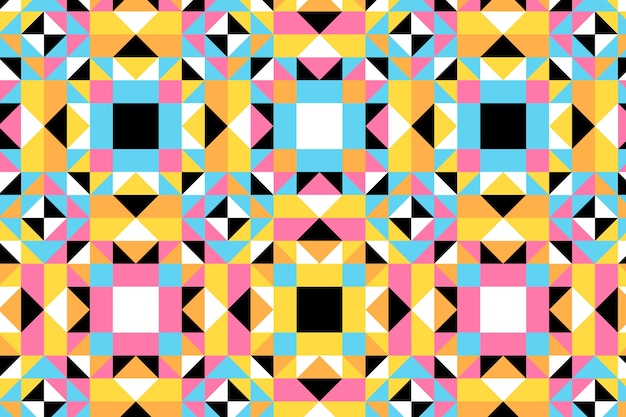 Flat design colorful geometric pattern