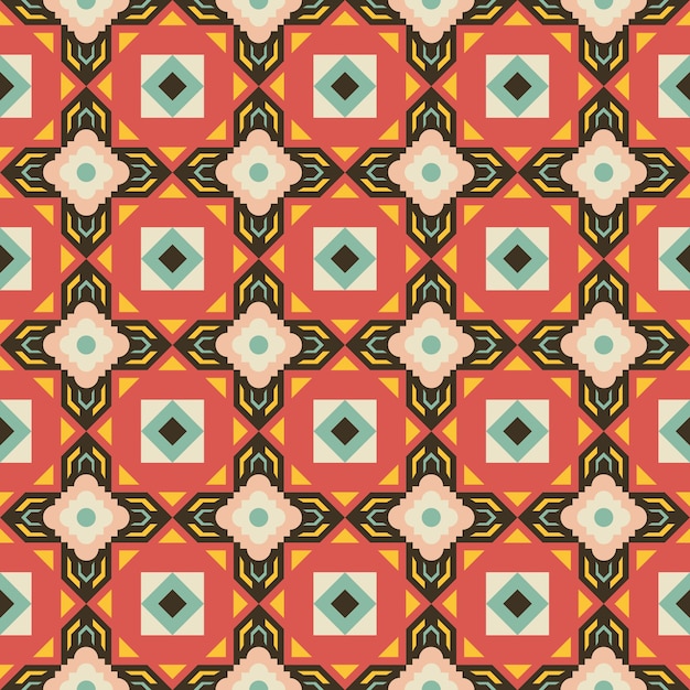 Flat design complex arabesque pattern